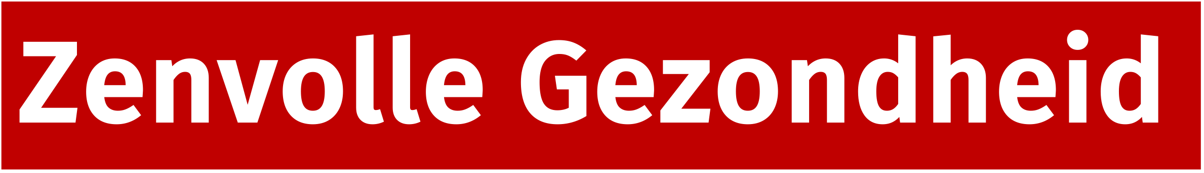 banner is zwart en rood met witte letters zenvol trots